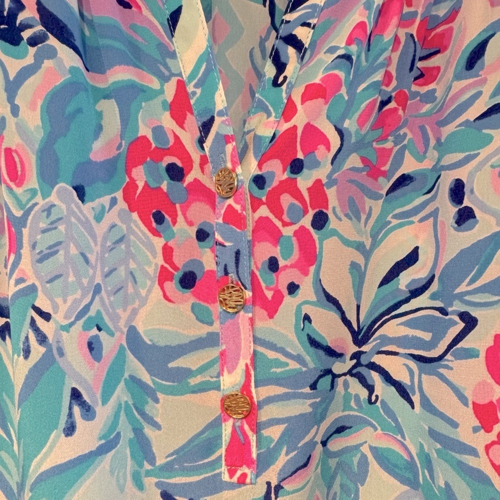 NWOT Lilly Pulitzer Elsa Silk Top - Picture 5 of 7